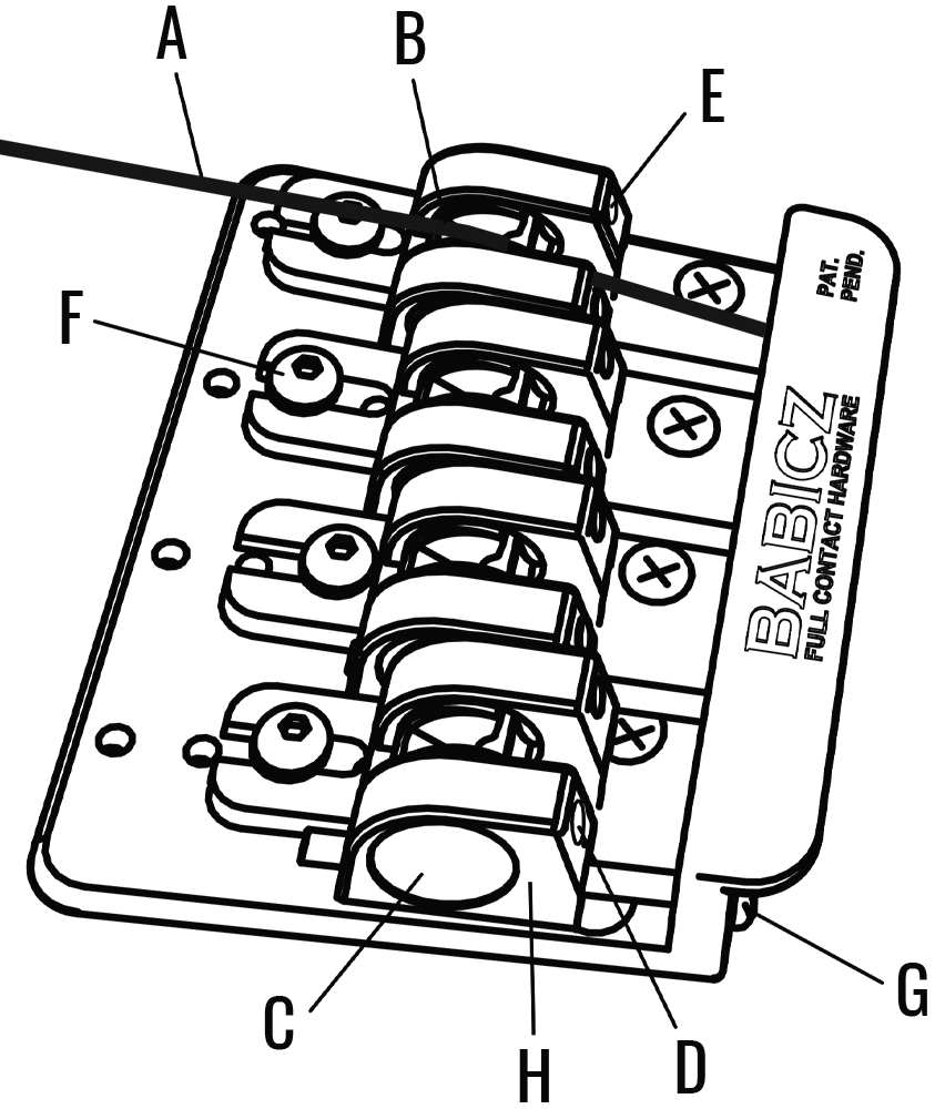 Babicz bass bridge 5 string deals